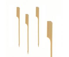 Papstar Fingerfood-Spieße / Holzspieße Golf (250 Stück) 12 cm, Naturholzspieße aus Bambus, für Grillgut, Pfanne, Fingerfood und Antipasti, stabil, gut zum Greifen durch breiteres Holzende #16730