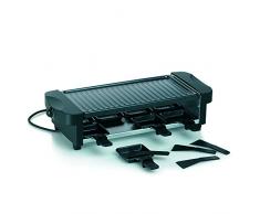 Kela 66662 Raclette mit Grillplatte, Stahl antihaftbeschichtet, Für 8 Personen, 1200 W, 230 V, Flüela