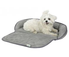 Kerbl Couchkissen „Emalia“ für Hunde und Katzen, schützt die Couch vor Haaren und Schmutz, in grau, in Zwei Größen (98 x 66 cm)