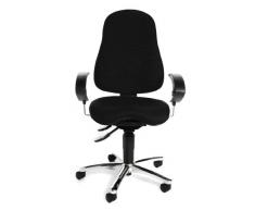 Topstar SI59UG20, Sitness 10 ergonomischer Bürostuhl, Schreibtischstuhl, inkl. höhenverstellbaren Armlehnen, Bezugsstoff schwarz