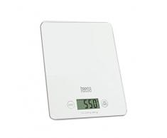 Teesa TSA0804W Digitale Küchenwaage mit großer LCD-Anzeige, 4 g / 5 Kg, weiß