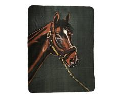 HKM 4455 Tagesdecke aus Fleece - Pferdekopf, M