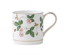 Wedgwood 50105506133 Wild Strawberry Becher Delphi, porzellan, 8 fluid_ounces, Rosa, Grün, Gold, Weiß