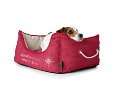 HUNTER List Hundesofa, maritim, wasserabweisend, schmutzabweisend, antibakteriell, Wendekissen, 60 x 40 cm, rot