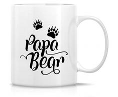 Retreez Lustige Tasse – Papa Bär 312 ml Keramik Kaffeetassen – lustig, Sarcasmus, sarkastisch, motivierend, inspirierende Geburtstagsgeschenke für Papa, Vater, Vatertagsgeschenk