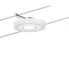 Paulmann 501.13 Seilsystem DiscLED1 Single Erweiterung Tageslichtweiß 1x4W Satin Dimmbar Tunable white LED 50113 Seilleuchte Hängeleuchte
