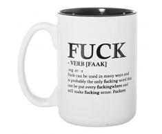 Fuck – Verb (Faaker Definition Neuheit Tasse, groß 15 Oz doppelseitig Kaffee Tee Tasse
