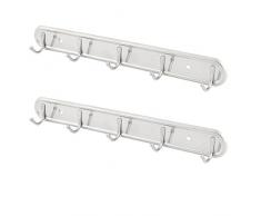 2Pcs Schlafzimmer Wand Haken Hakenleiste Halter Kleiderhaken Wandhaken DE de