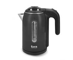 TM Electron Elektrischer Wasserkocher 1.500 W, LED-Anzeige, 360-Grad-Basis und doppeltes Sicherheitssystem 1 Litro Graphit schwarz