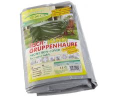 Rainexo Schutzhülle Hochreißfest für 1 Tisch rund, 2.15 x 0.90 m, silber / grau