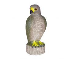 Relaxdays Vogelschreck Adler, sitzend, Stellen & Hängen, Dekofigur, Taubenschreck für Garten, Balkon, Terrasse, braun