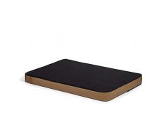 R Rexproduct Flat Premium Hundebett Memory Foam medizinisches Haustierbett Hundesofa Reißverschluss Abnehmbarer Bezug Waschbar Schwarz-Braun XL (120x80x8 cm)