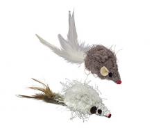 Nobby Plüschmaus mit Rassel sortiert 2 St, 8 cm, mit Catnip