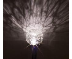 OOTB Gartenleuchte aus Glas mit Solarzelle und LED, schwarz/weiß