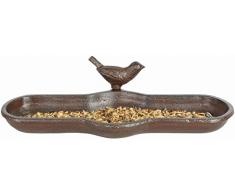 Esschert Design Vogeltränke Vogel, aus dem Material „Gusseisen“, 29,5 x 13,0 x 7,1 cm