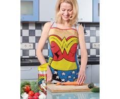 Spoontiques Weinglas, Edelstahl Wonder Woman One Size blau