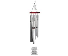 Chimesofyourlife Windspiel mit Hundemotiv, 89 cm, silberfarben