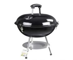SONGMICS Holzkohlegrill mit Deckel, emaillierter Kugelgrill klein Ø 34,5 cm für Garten, Party, Camping, Standgrill mit Ascheauffangschale GBQ14BK, Schwarz