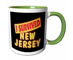 3dRose 118135_7 Mug Becher, keramik, grün/weiß