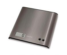 SALTER Arc digitale Küchenwaage, Elektronisches Wiegen, Schlanke Edelstahlplattform, Abgerundete Seiten, LCD Display, Zuwiegefunktion, Leicht zu reinigen