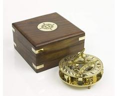 Nauticalia Sonnenuhr, 10 cm, Messing, tragbar, in Box, 10 cm