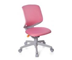 hjh OFFICE 712040 Kinder-Schreibtischstuhl KID MOVE GREY Netzstoff Rosa ergonomischer Drehstuhl mitwachsend