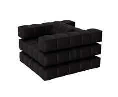 Pigro Felice ModulAir 3-in-1 Pool Float/Liege Aufblasbarer Sessel, PVC-Kunststoff, Matt-schwarz, 117 x 117 x 72 cm