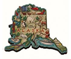 Alaska State Decowood Jumbo Holz Kühlschrank Magnet 3.5