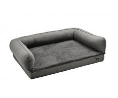 HUNTER Livingston Orthopädisches Hundesofa, Memory-Foam, Schaumstoff, 100 x 80 cm, anthrazit