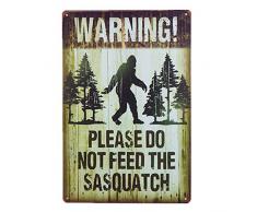 dingleiever dl-note Teller Warnung Bitte nicht füttern die Sasquatch Funny Outdoor Road Sign
