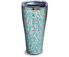Tervis 1311289 Isolierbecher mit Deckel, Edelstahl, schillernd, 350 ml Clear and Black Lid 30 oz - Stainless Steel silber
