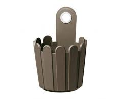 Emsa M5071600 Landhaus Blumenkübel, Rauchbraun, Ø 15 cm
