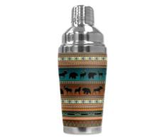mugzie 1207-shaIndische Decke Cocktail Shaker mit isolierter Neoprenanzug, 16 oz, schwarz