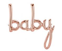 Northstar Balloons - Luftballon BABY Schriftzug in Rosegold - XXL Folienballons für Luft als Geschenk zur Geburt, Baby-Shower-Party Deko oder Überraschung (Rosegold)