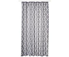Bisk Duschvorhang Orient mit Ringen, 180 x 200 cm, grau