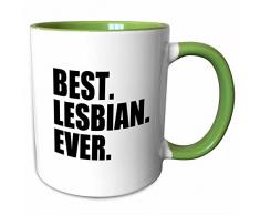 3dRose 151522_7 Mug Becher, keramik, grün/weiß