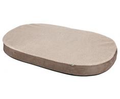 Kerbl 80334 Memory-Foam Matratze oval, 120 x 72 x 8 cm, grau/beige