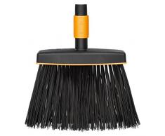 Fiskars Kehrbesen, Besenkopf, Breite: 26 cm, Kunststoff-Borsten, Schwarz/Orange, QuikFit, 1001415
