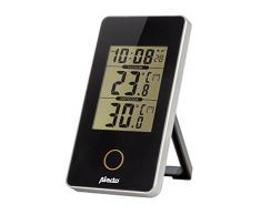 Alecto Wetterstation Innen und Außensensor, Temperatur, Hygrometer, schwarz, 6.2 x 10 x 10 cm, WS-150