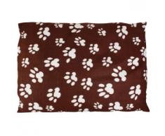 Karlie Hundekissen Eckig Paws, braun 91 cm x 70 cm x 4 cm, aus flecce