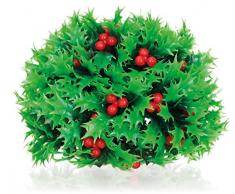 Oase biOrb Stechpalme mit Beeren - Winterliche Aquarien-Dekoration, Zubehör fürs Aquarium-Becken in Rot und Grün