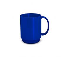 Ornamin Becher mit Henkel 300 ml blau (Modell 510) / Mehrweg-Becher Kunststoff, Kaffeebecher