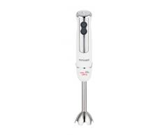 CONCEPT Hausgeräte TM4711 Stabmixer, 600 W mit Edelstahl-Fuß, breite Anwendung, 11 Geschwindigkeitsstufen, ergonomisches Design, Plastik, Weiß