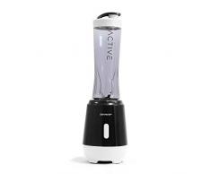 Smoothies SHARP SA-FP1001BW Stabmixer, schwarz/weiß, abnehmbare Trinkflasche (schwarz)