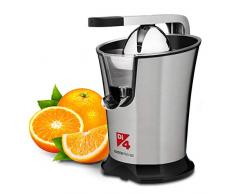 Di4 Succo Pro160 Pro160-Zitruspresse, Entsafter mit Hebelarm, 160 W, kontinuierlicher Saft, Anti-Tropf, 18/8 Edelstahl