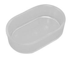 Marty transparent oval Kunststoff, Rand Futterhaus