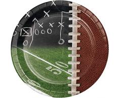 Creative Converting 338801 Dessertteller, Motiv: Gridiron Football, 17,8 cm, mehrfarbig