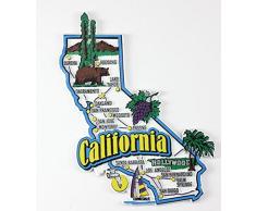 California State Karte und Sehenswürdigkeiten Collage Kühlschrank Collectible Souvenir Magnet FMC