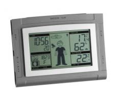 TFA Dostmann Weather Boy XS Funk-Wetterstation, mit Wetterfigur, Wettervorhersage, Raumklima, Kleidungsempfehlung, Funkuhr mit Alarm