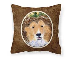 Carolines Treasures SS8141PW1414 Sheltie Dekokissen aus Segeltuch, groß, Mehrfarbig